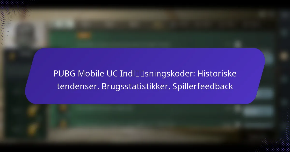 PUBG Mobile UC Indløsningskoder: Historiske tendenser, Brugsstatistikker, Spillerfeedback