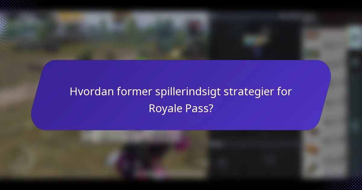 Hvordan former spillerindsigt strategier for Royale Pass?
