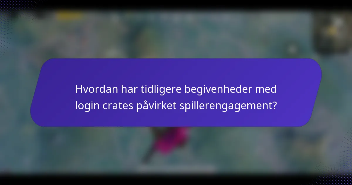 Hvordan har tidligere begivenheder med login crates påvirket spillerengagement?