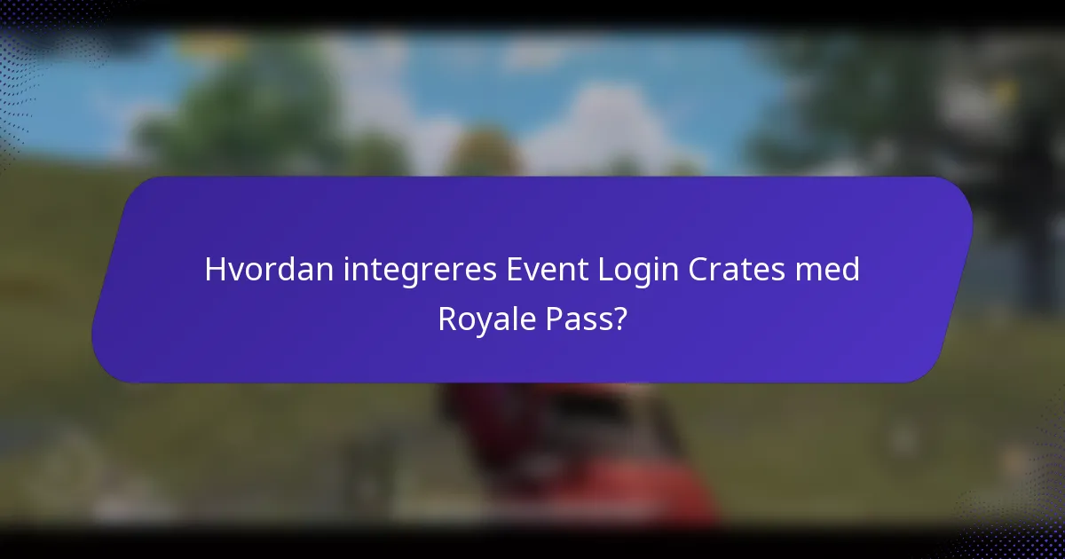 Hvordan integreres Event Login Crates med Royale Pass?